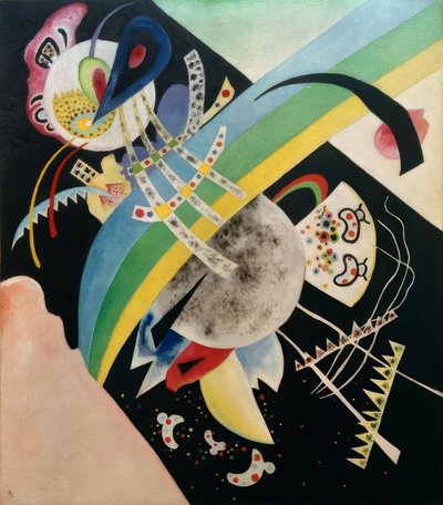 Kringen op zwart door Wassily Kandinsky